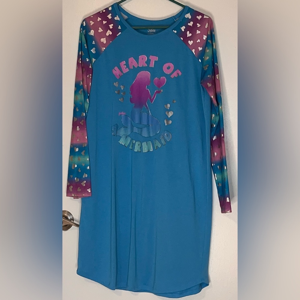 Justice girls plus size 20 mermaid night gown